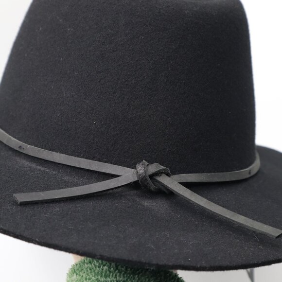 Brixton Wesley Fedora Hat Men S Black Winter Wool Felt Stylish Bohemian Warm NWT - Picture 6 of 16